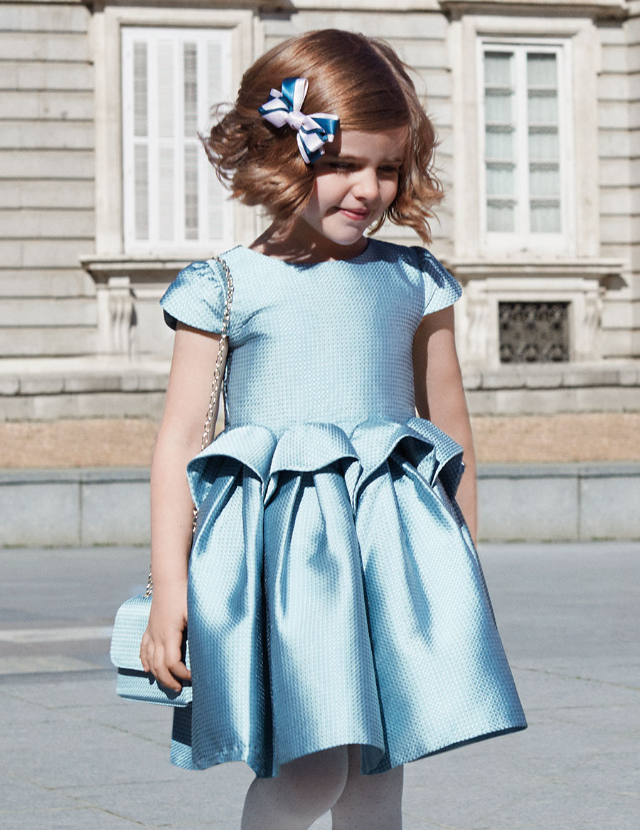 Luxusní dětské šaty modré fanatsy