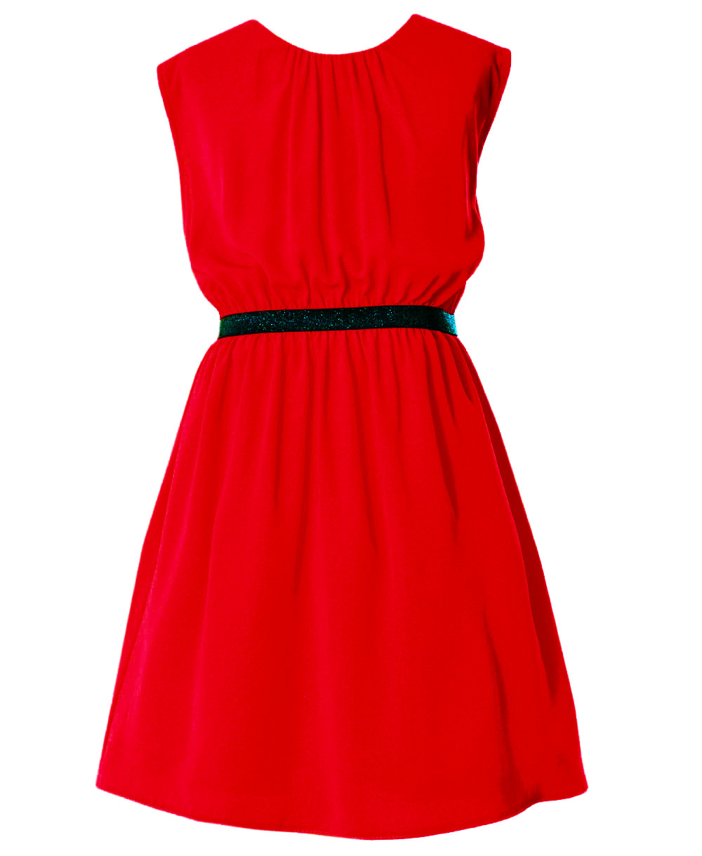 dívčí červené šaty