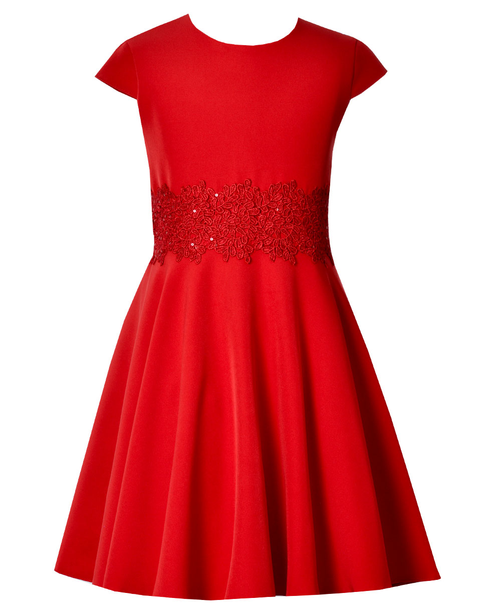 dívčí šaty červené