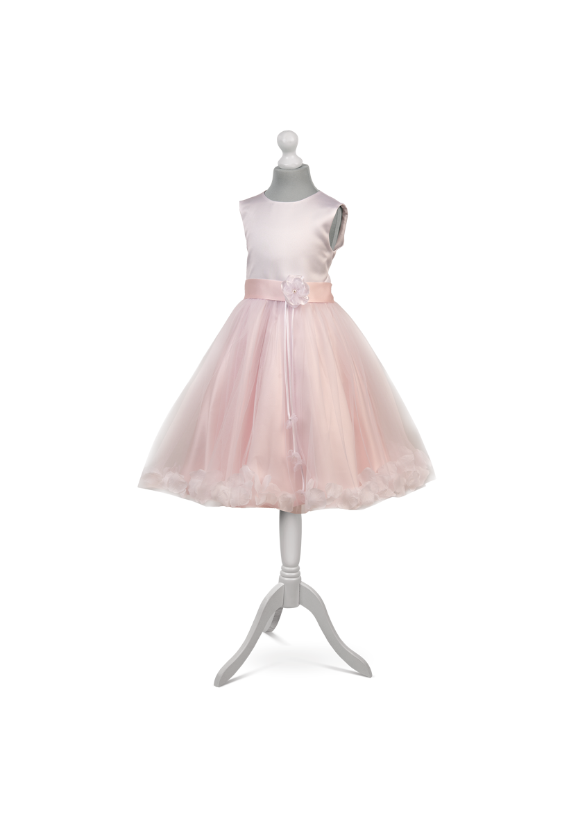Dívčí šaty Růžička RB - 030 s tylem