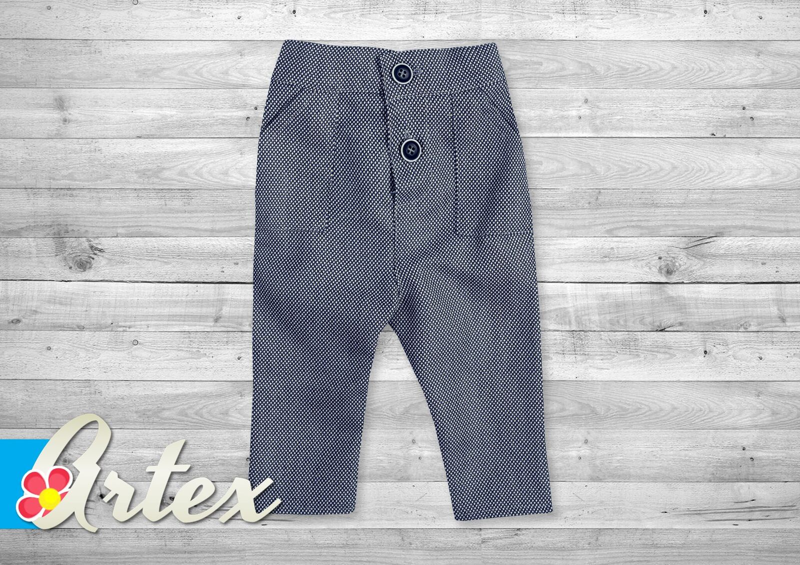 Chlapecké kalhoty společenské krátké šedočerné A44