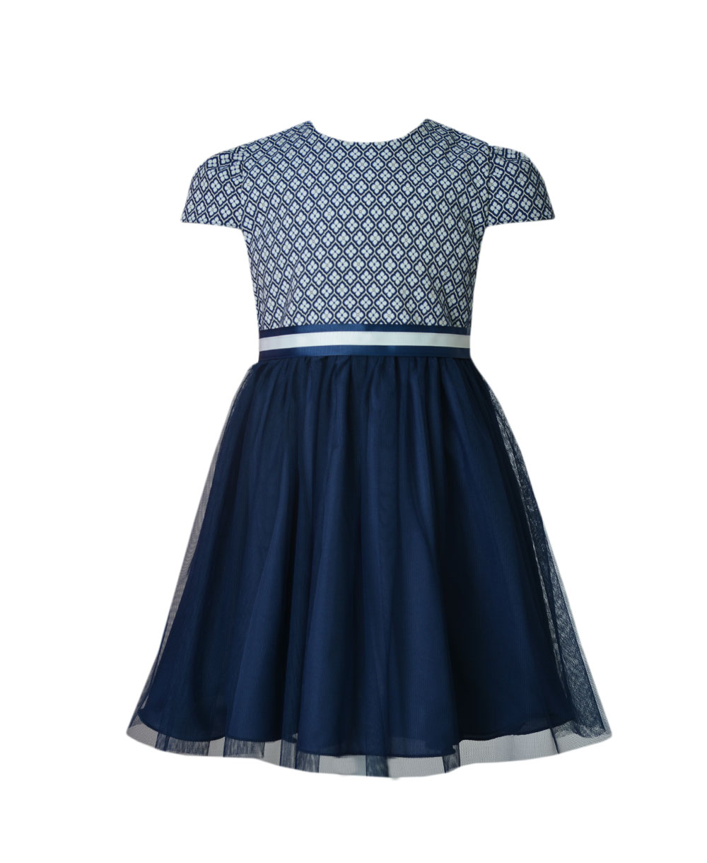 Dívčí šaty Daisy 2 modro bílé s tylem Emma