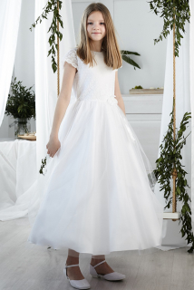 Dívčí šaty Cynthia XL bílé dlouhé