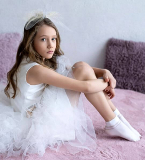 Dívčí silonkové ponožky růžové Lara