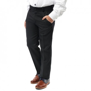 Chlapecké společenské černé oblekové kalhoty Tim 122 - 152