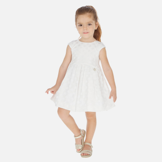 Dívčí šaty Mayoral žakarové bílé 3911