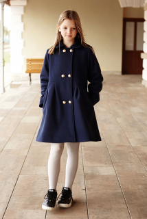 Dívčí kabát Agata modrý