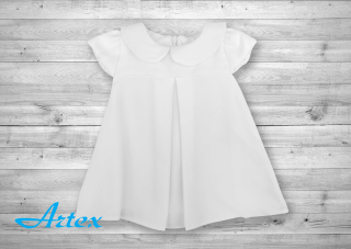 Dívčí šaty bílé s čepičkou Artex A128