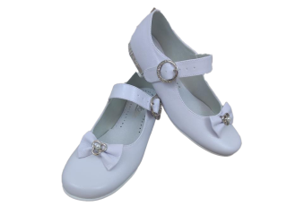 Dívčí  bílé společenské boty Miko model 811