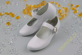 Dívčí  bílé společenské boty Miko model 902