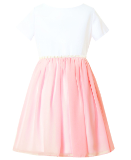 Dívčí šaty Zara růžovo bílé