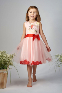 Dívčí šaty růžovo červené April