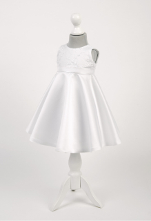 Dívčí šaty na křtiny/svatbu bílé Růženka MK3