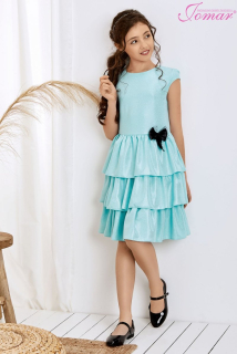 Dívčí šaty modré lesk Jomar 864  98-152