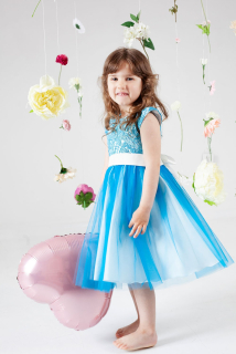 Dívčí modré šaty Bella
