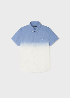 Chlapecká košile Mayoral krátký rukáv modro bílá 6111