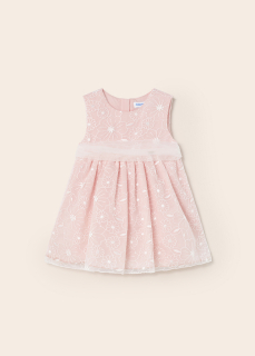 Dívčí luxusní šaty Mayoral růžovo bílé 1948