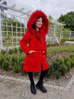 Dívčí kabát Žaneta červený Tylkomet